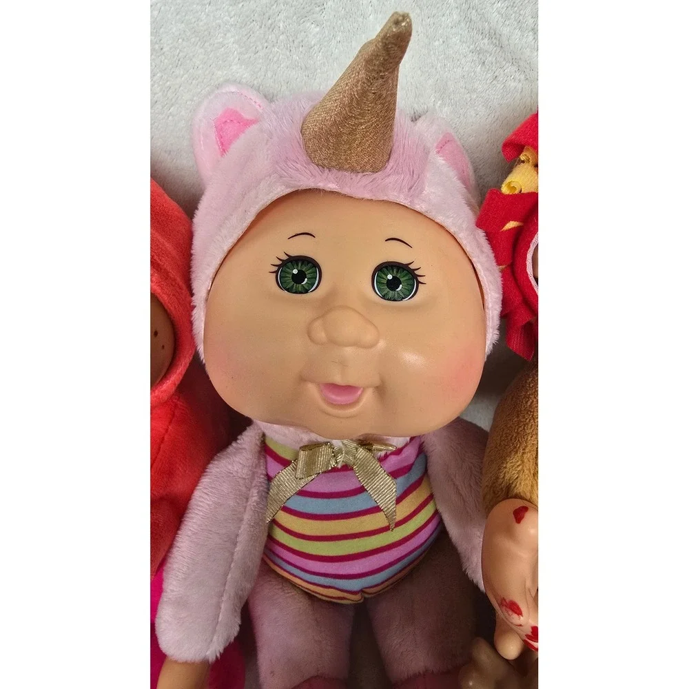 Cabbage Patch Kids Cuties Doll Lot of 5 Unicorn Reindeer Tiger Lion Flamingo